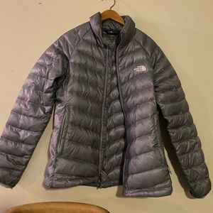 Medium North Face Grey puffer coat